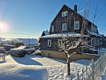 Winter in Schnett: Ferienhaus Bibertalblick - Ferienhaus Familien-Idyll Bibertalblick - Top-Hundeurlaub