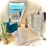 Wohnzimmer - meerBLICK - Top-Hundeurlaub