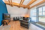 Wohnzimmer - Ferienwohnung Mü mit Kamin, große Küche und Sonnenterrasse - Top-Hundeurlaub