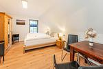 Schlafzimmer - Ferienwohnung Mü mit Kamin, große Küche und Sonnenterrasse - Top-Hundeurlaub