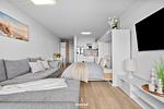 Wohnzimmer - Ferienwohnung Optimist Prime 5329 Marina Wendtorf - Top-Hundeurlaub