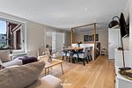 Wohnzimmer - Ferienwohnung Stadtperle Gold Westerland auf Sylt - Top-Hundeurlaub