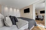 Schlafzimmer - Ferienwohnung Stadtperle Gold Westerland auf Sylt - Top-Hundeurlaub