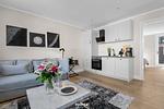 Wohnzimmer - Ferienwohnung Stadtperle Silver Westerland auf Sylt - Top-Hundeurlaub