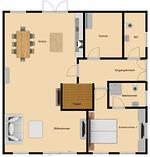 Grundriss - Doppelhaushälfte Küstenruhe 1 - Top-Hundeurlaub