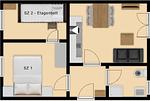 Grundriss - Appartement Heverstroem 2 - Top-Hundeurlaub