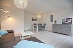 Blick in den Wohnbereich - Wohnung 115 - Top-Hundeurlaub