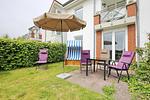 Blick zur Terrasse - Wohnung 115 - Top-Hundeurlaub