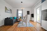FeWo Finn EG Wohnzimmer - Ferienwohnung Finn EG - Top-Hundeurlaub