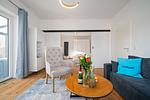 FeWo Finn EG Wohnzimmer - Ferienwohnung Finn EG - Top-Hundeurlaub