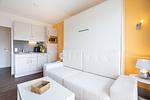 Wohnzimmer - Beach Apartment 18 mit Gemeinschaftssauna und Grillplatz - Top-Hundeurlaub