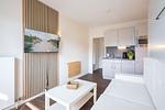 Wohnzimmer - Beach Apartment 18 mit Gemeinschaftssauna und Grillplatz - Top-Hundeurlaub