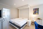 Schlafzimmer - Beach Apartment 19 mit Balkon und Gemeinschaftssauna - Top-Hundeurlaub