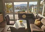 Sensationeller Blick direkt aus dem Ferienhaus auf den Inselsberg - Ferienhaus Kammblick - Top-Hundeurlaub