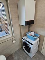 Badezimmer mit Waschmaschine - Ferienhaus Kammblick - Top-Hundeurlaub