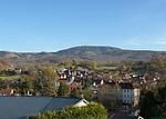 Panoramablick über Schmerbach in Richtung Inselsberg - Ferienhaus Kammblick - Top-Hundeurlaub