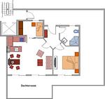 Grundriss - Appartement Penthouse - Top-Hundeurlaub