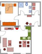 Grundriss - Appartement Altes Pastorat 1 - Top-Hundeurlaub
