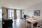 Wohnzimmer - Appartement Sandburg - Top-Hundeurlaub