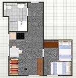 Grundriss der Ferienwohnung Eerdglüper in Süddorf auf Amrum - Ferienwohnung *Eerdglüper* - Top-Hundeurlaub