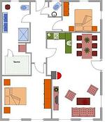Grundriss - Appartement Altes Pastorat 2 - Top-Hundeurlaub