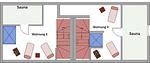 Grundriss - Appartement Altes Pastorat 3 - Top-Hundeurlaub