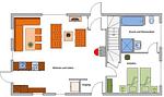 Grundriss - Ferienhaus Diekkieker - Top-Hundeurlaub