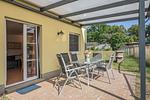 Terrasse - Ferienhaus See Idyll 2 mit Kamin, Terrasse und 2 Bädern - Top-Hundeurlaub