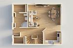 Grundriss - Ferienhaus See Idyll 2 mit Kamin, Terrasse und 2 Bädern - Top-Hundeurlaub