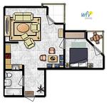Grundriss - Ferienwohnung 15 - Top-Hundeurlaub