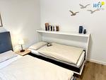 Schlafzimmer - Ferienwohnung Seehund - Top-Hundeurlaub