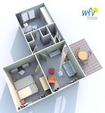 Grundriss - Ferienwohnung Seehund - Top-Hundeurlaub
