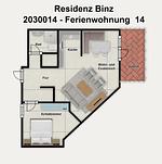 Grundriss - Ferienwohnung 14 - Top-Hundeurlaub