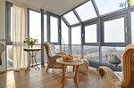 Wintergarten mit Blick auf die Nordsee - Ferienwohnung 23 - Top-Hundeurlaub