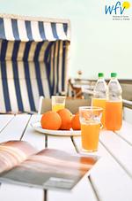 Balkon mit Strandkorb (Strandkorb aktuell in Reparatur) - Ferienwohnung 23 - Top-Hundeurlaub