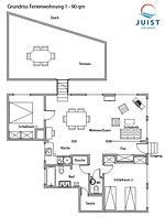 Grundriss - 107 - Wohnung Schöne Juisterin - Top-Hundeurlaub