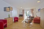 Wohnzimmer - FeWo 01: Terrasse - Top-Hundeurlaub