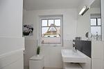 Badezimmer im Obergeschoss - Reethaus 18a - Top-Hundeurlaub