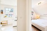 Blick in das 2. Schlafzimmer - Reethaus 18a - Top-Hundeurlaub