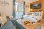 Wohnzimmer - Ferienwohnung Goldkind - Top-Hundeurlaub