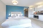 Ferienwohnung Kleine Strandperle Ostseebad Wustrow ZweiWasser Alte Seefahrtschule Doppelbett - Kleine Strandperle - Top-Hundeurlaub