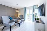 Ferienwohnung Boddenperle Ostseebad Wustrow - Lichtdurchflutetes Wohnzimmer - Boddenperle - Top-Hundeurlaub