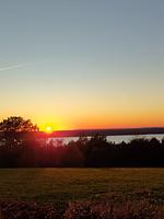 Sonnenuntergang über der Landschaft am Rusken See bei Stockaryd in Småland - Hus Rusken - Top-Hundeurlaub