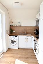 Küche / Küchenzeile - Ferienwohnung Salt 'n' Sea Olpenitz - Top-Hundeurlaub