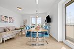 Wohnzimmer - Ferienwohnung Admiralskoje Olpenitz - Top-Hundeurlaub
