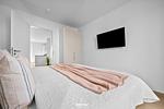 Schlafzimmer - Ferienwohnung Admiralskoje Olpenitz - Top-Hundeurlaub