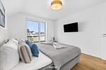 Schlafzimmer - Ferienwohnung Schleiglück Olpenitz - Top-Hundeurlaub