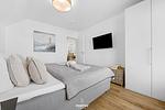 Schlafzimmer - Ferienwohnung Schleiglück Olpenitz - Top-Hundeurlaub