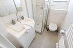 Badezimmer - Ringhoog-Hüs, Whg. 1 "Friedrichshain" - Top-Hundeurlaub
