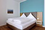 Schlafbereich mit Doppelbett - Aparthotel Anna Düne 2-31 - Top-Hundeurlaub